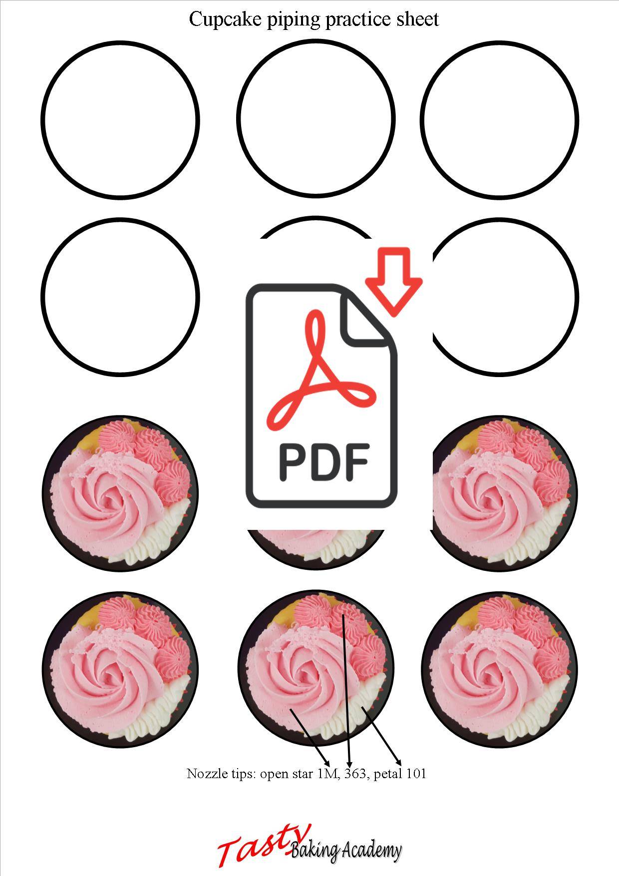Cupcake Decorating Practice Sheet