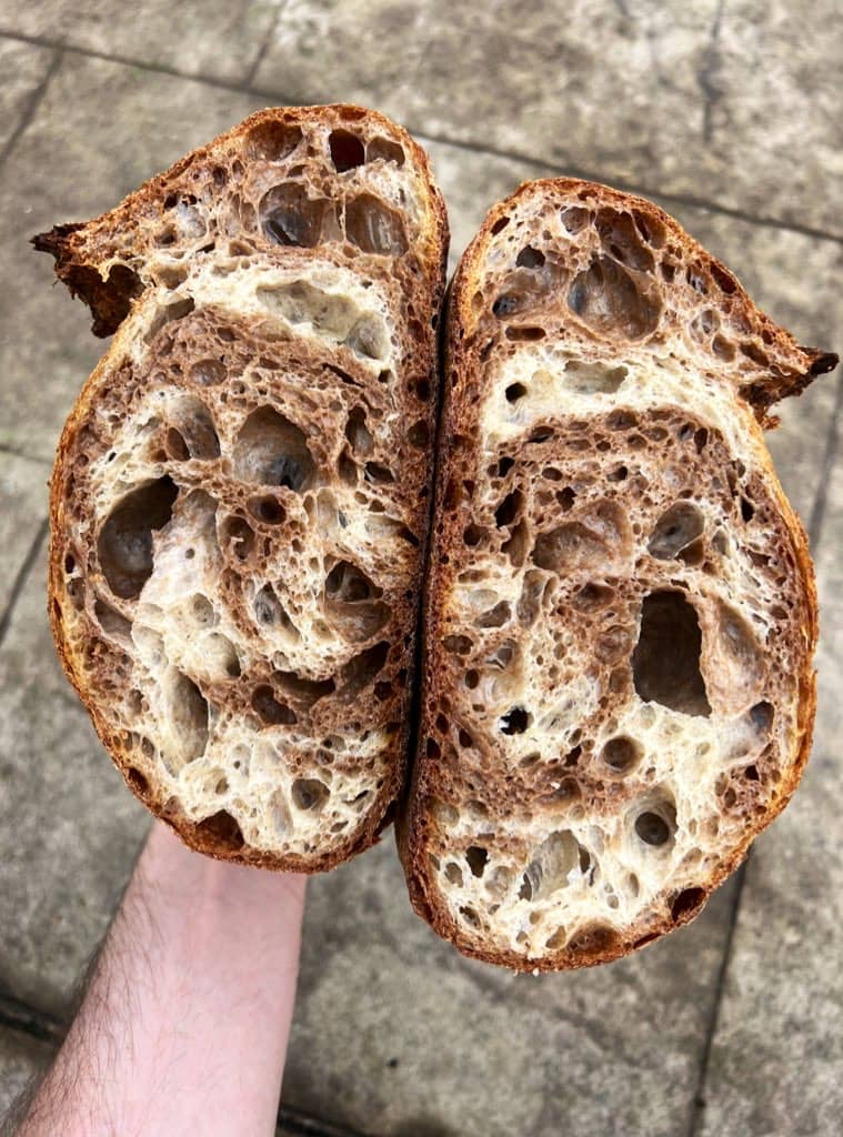 marble rye crumb shot