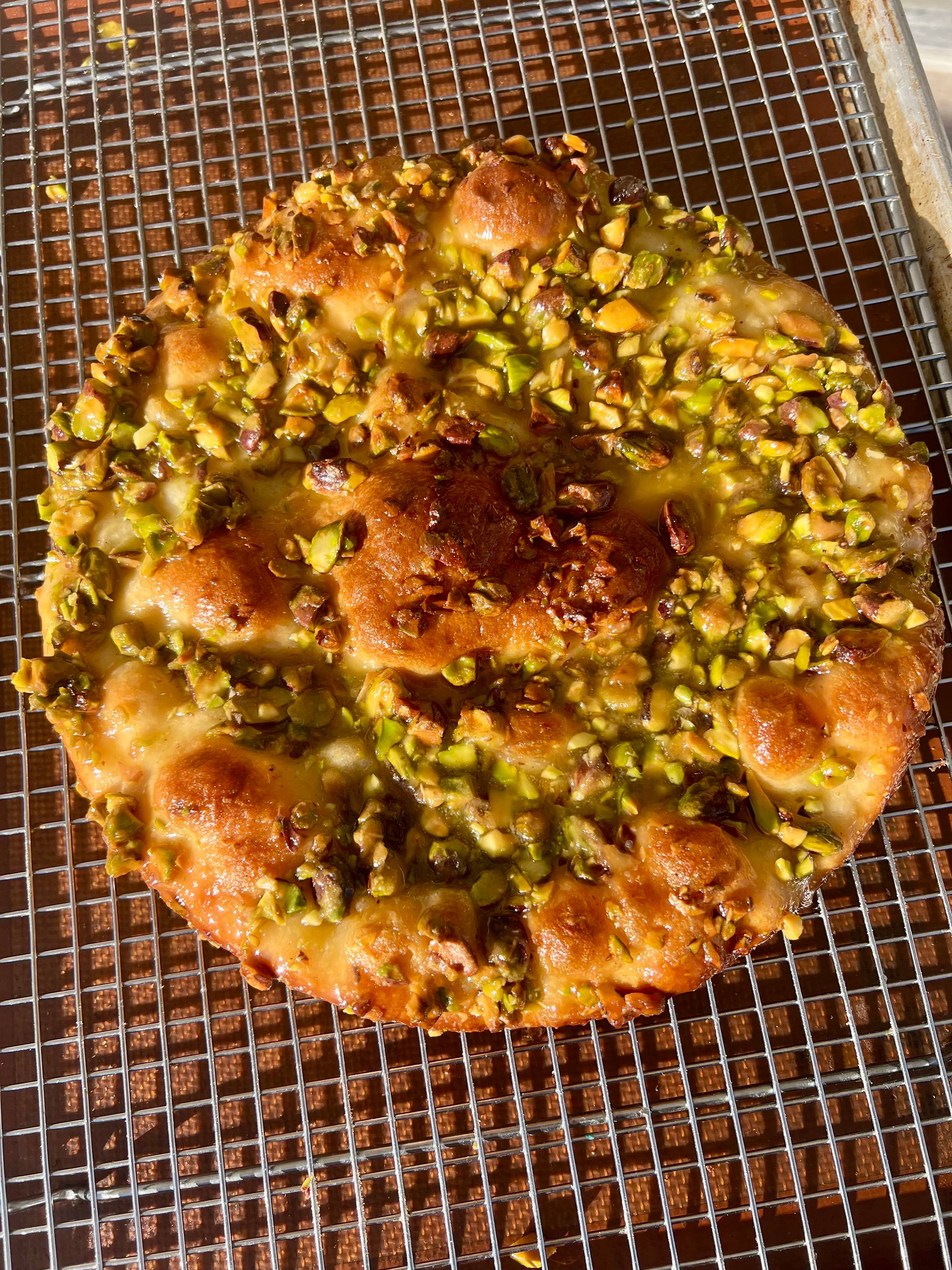 brioche dough with pistachios