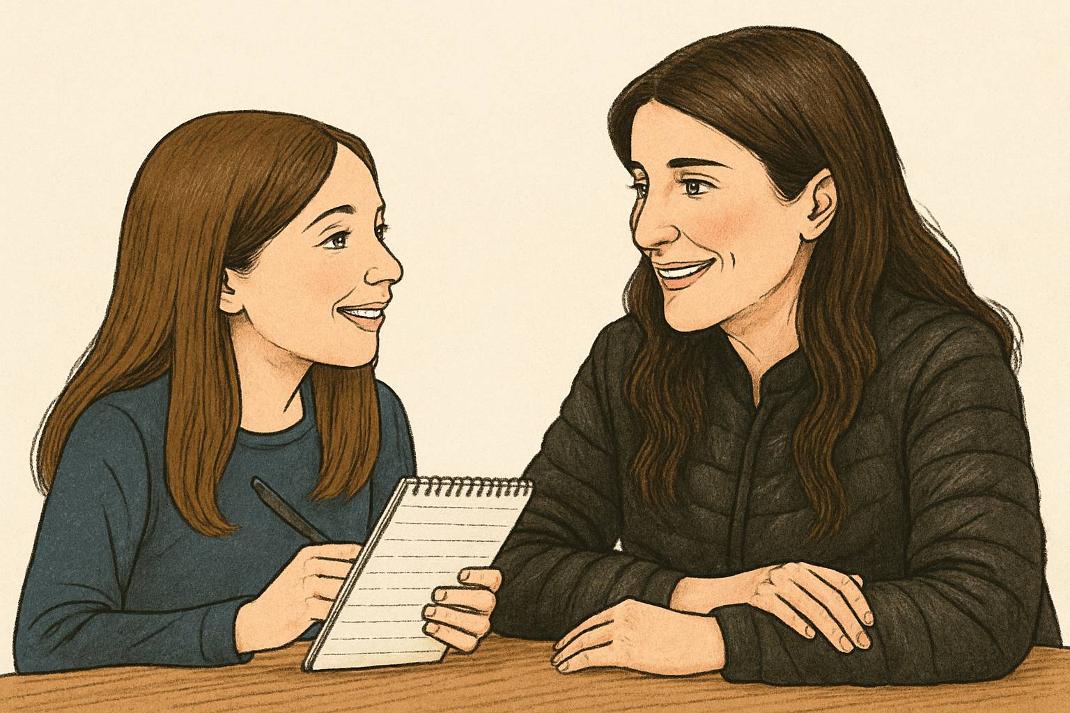daughter interviewing mom