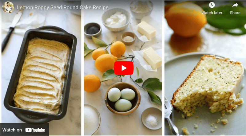 Lemon Poppy Seed Pound Cake Video