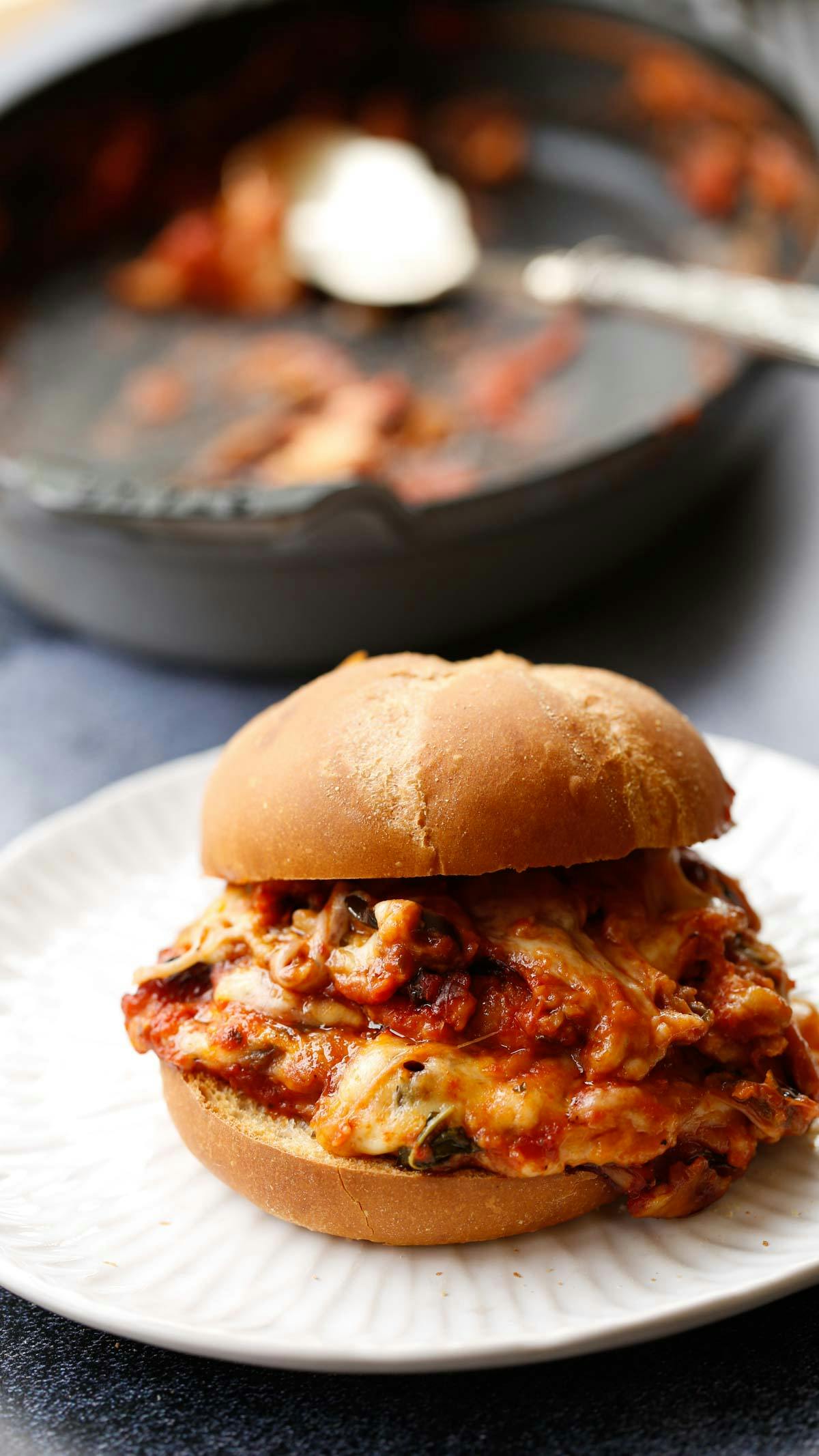 Eggplant Parmesan Sandwich