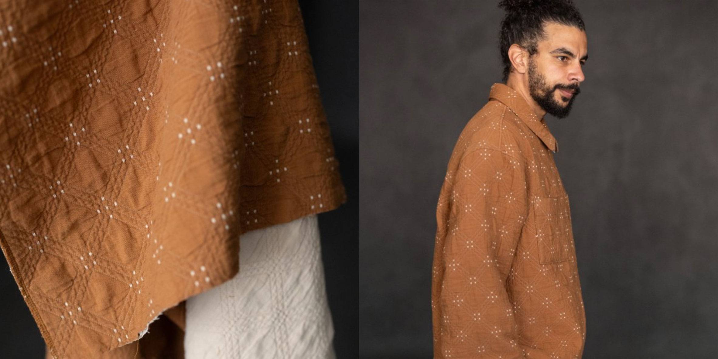 Goldie Jacquard hanging & worn as a jacket 