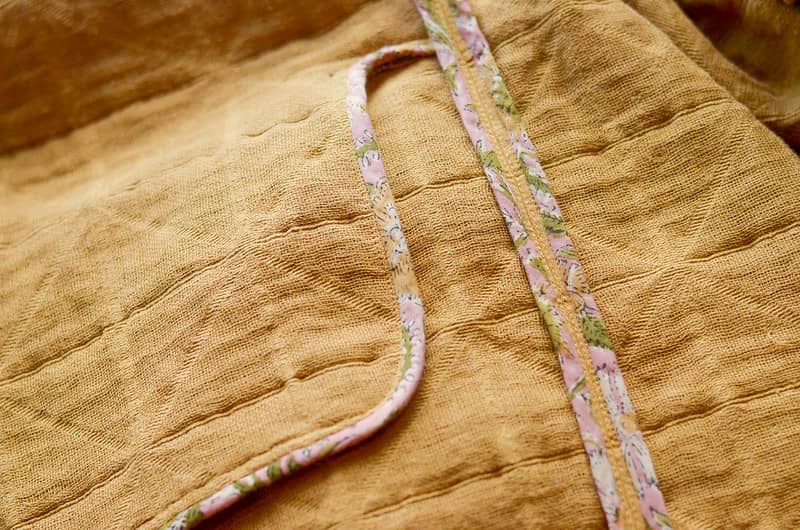 Pink Bias Bound seams 