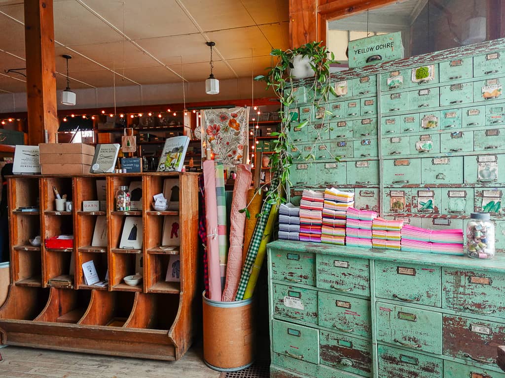 seed cabinet in a historic general store