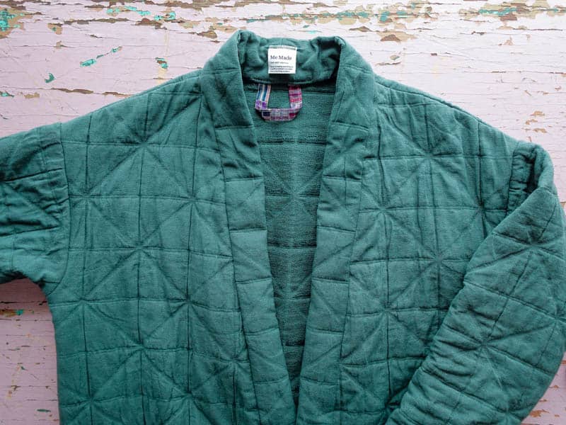green Esme cardigan in jacquard