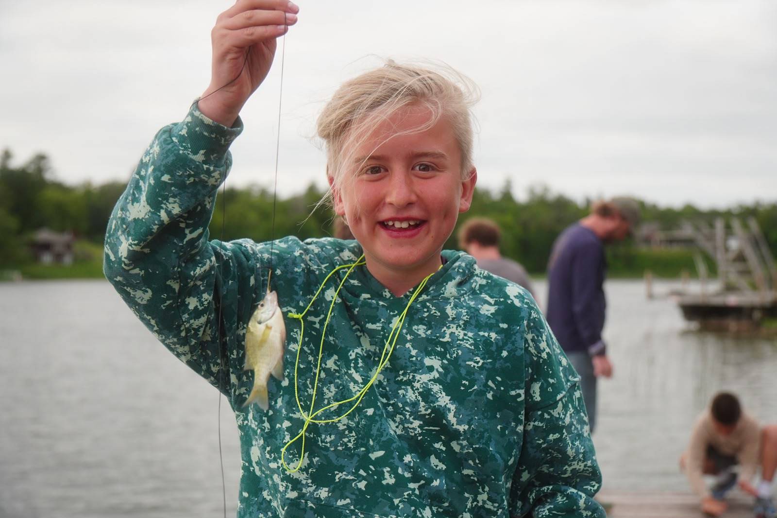 boy with a fish