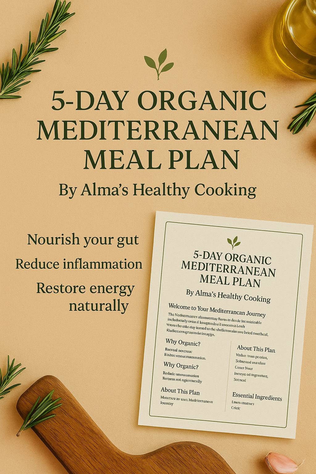 Free 5-Day Mediterranean Meal Plan | Alma’s Healthy Cooking
