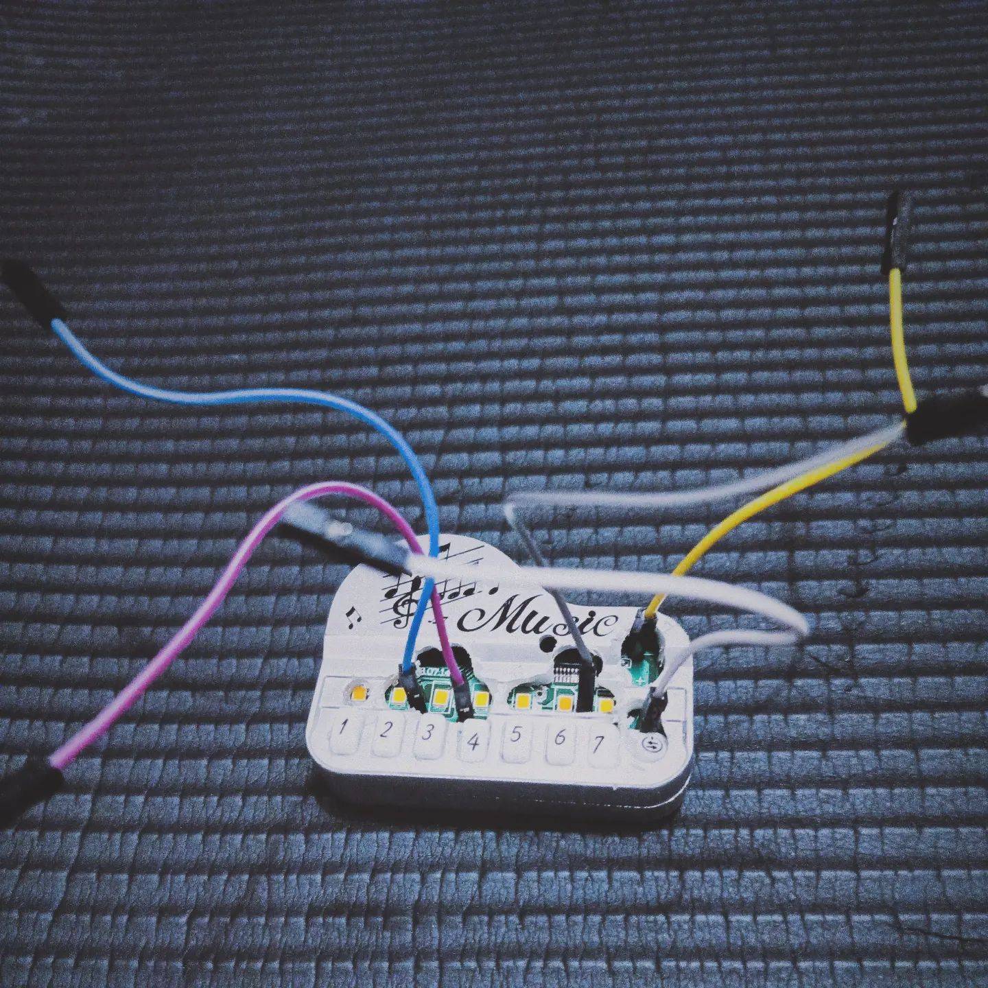 Circuit bent keychain piano. #experimentalmusic