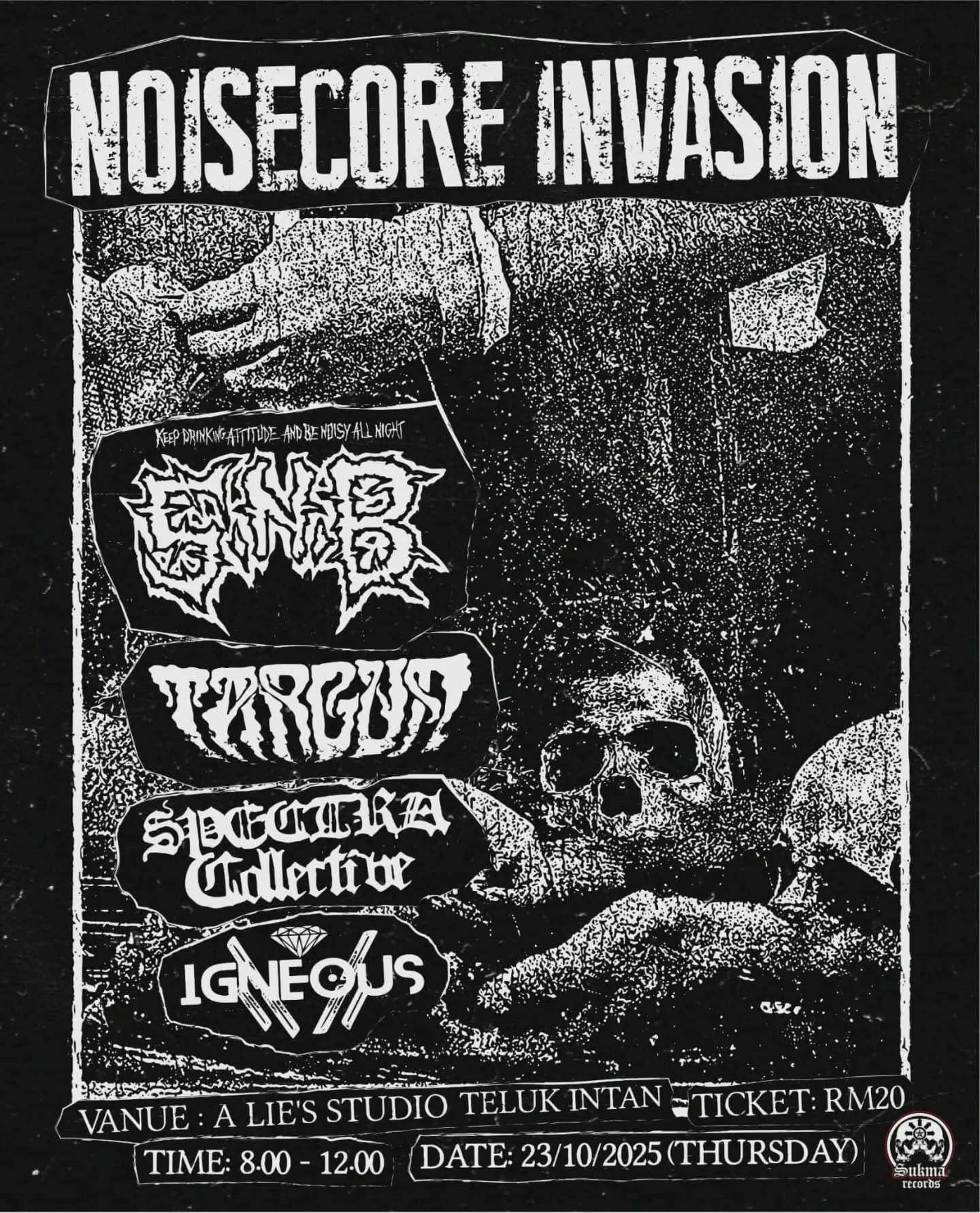 🎭 *This Thursday — Live in Teluk Intan!* 
We’re bringing our *experimental performance* to the iconic town of *Teluk Intan*, home of Malaysia’s very own leaning tower 🌀✨

Join us and other amazing acts for a night of sound exploration and live energy. 
📍 *Teluk Intan* 
🗓️ *Thursday, 23 November 2025* 
🕗 *8PM*

 #ExperimentalMusic #SoundArt #TelukIntanLeaningTower #MalaysiaMusicScene #LivePerformance #SonicArt #AvantGardeMusic #IndieMusicMalaysia #MusicEventMalaysia #UndergroundMusicAsia