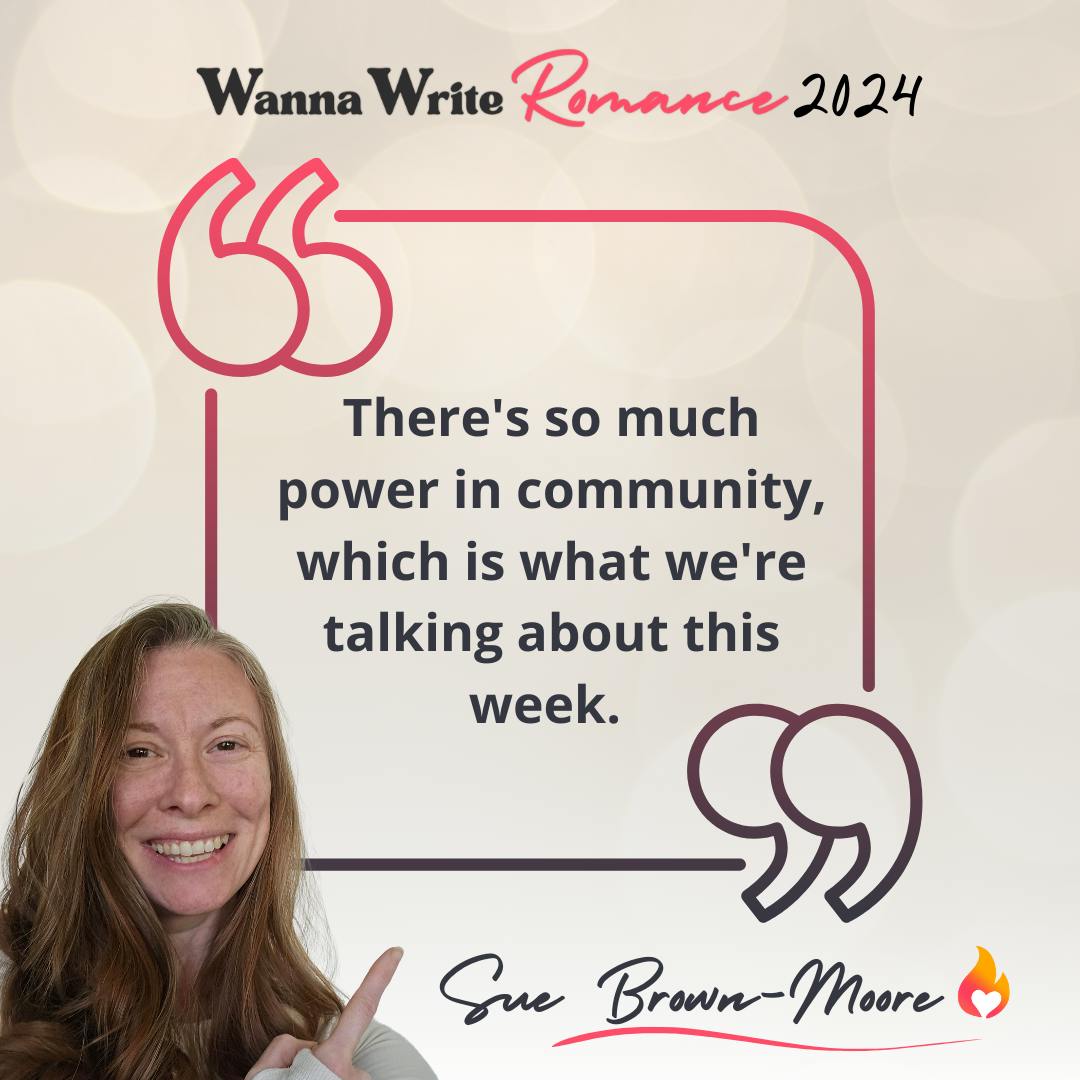 A quote about the power of community in the romance genre