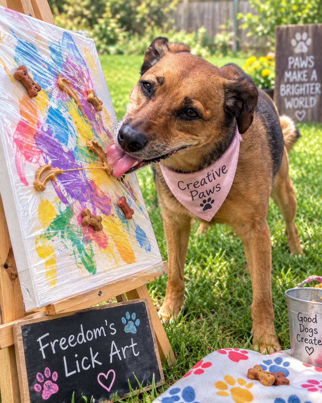 Dog Lick Art Sample on National Live Creative Day!