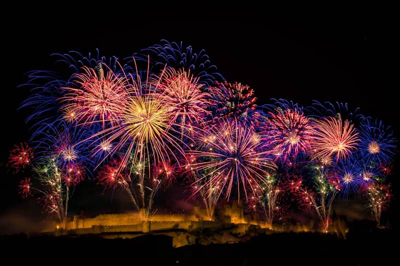 fireworks display during night time