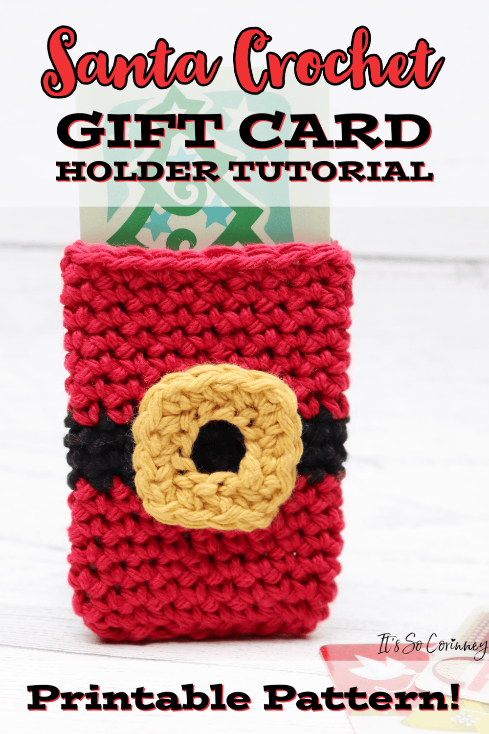 Santa Crochet Gift Card Holder PDF
