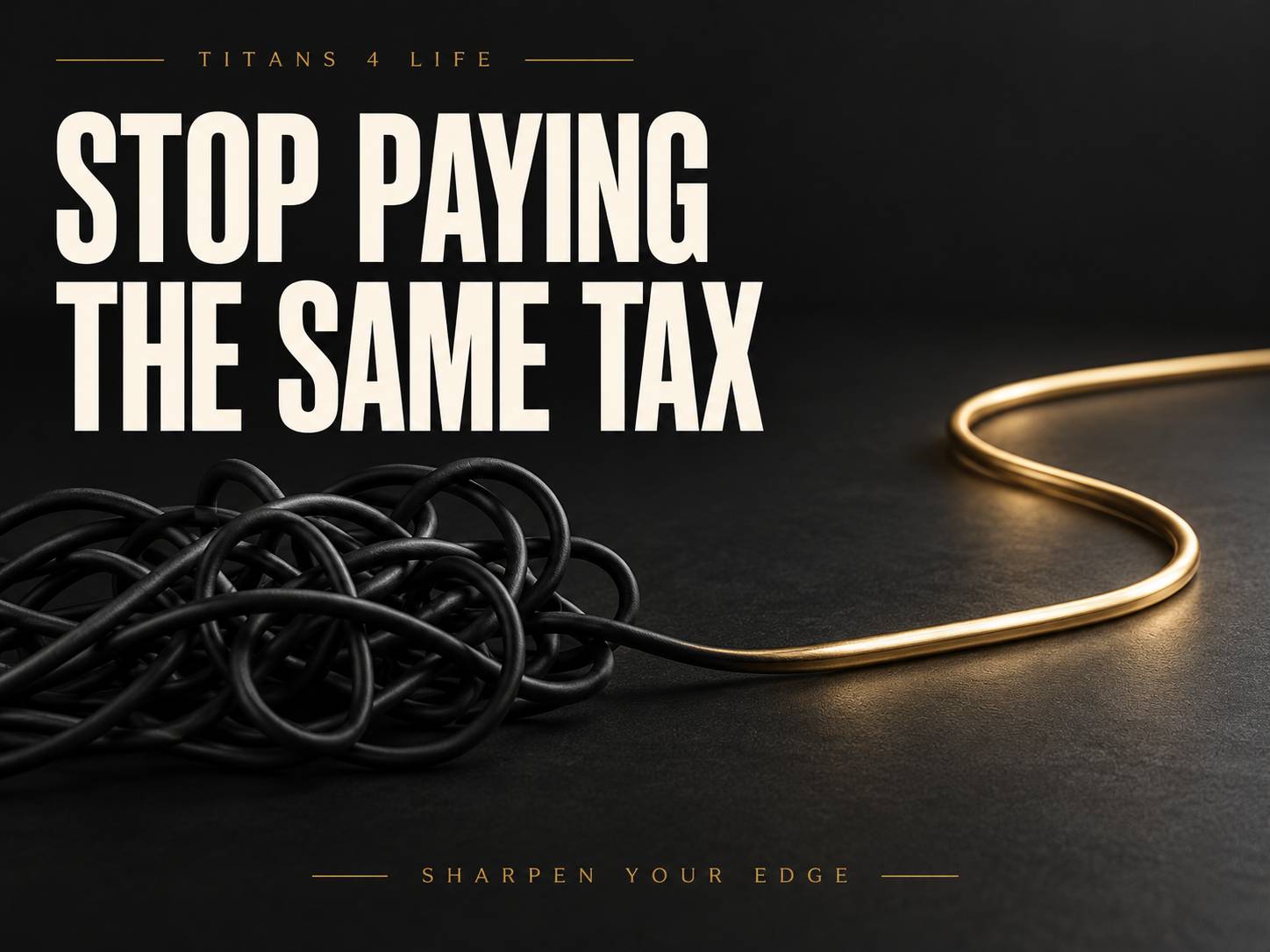 Stop paying the same tax — Sharpen Your Edge, Titans 4 Life