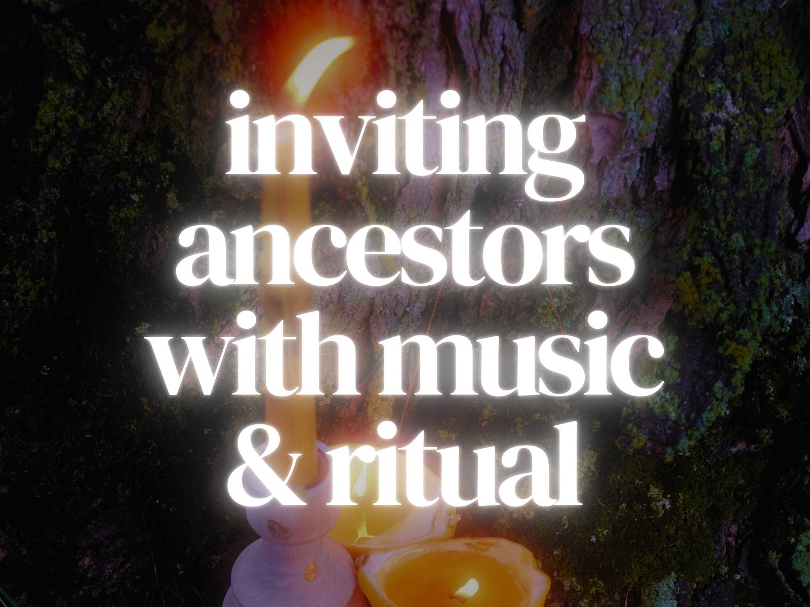 Inviting ancestors with music and ritual.