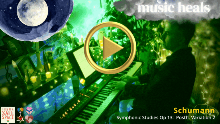 A moving image preview of the highlighted piece of music by David Levine.