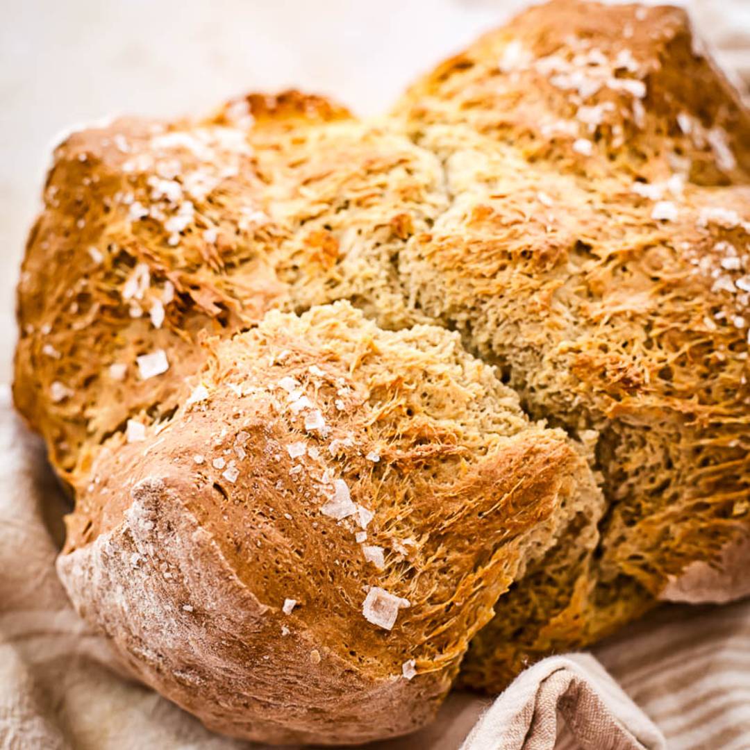 close up of soda bread