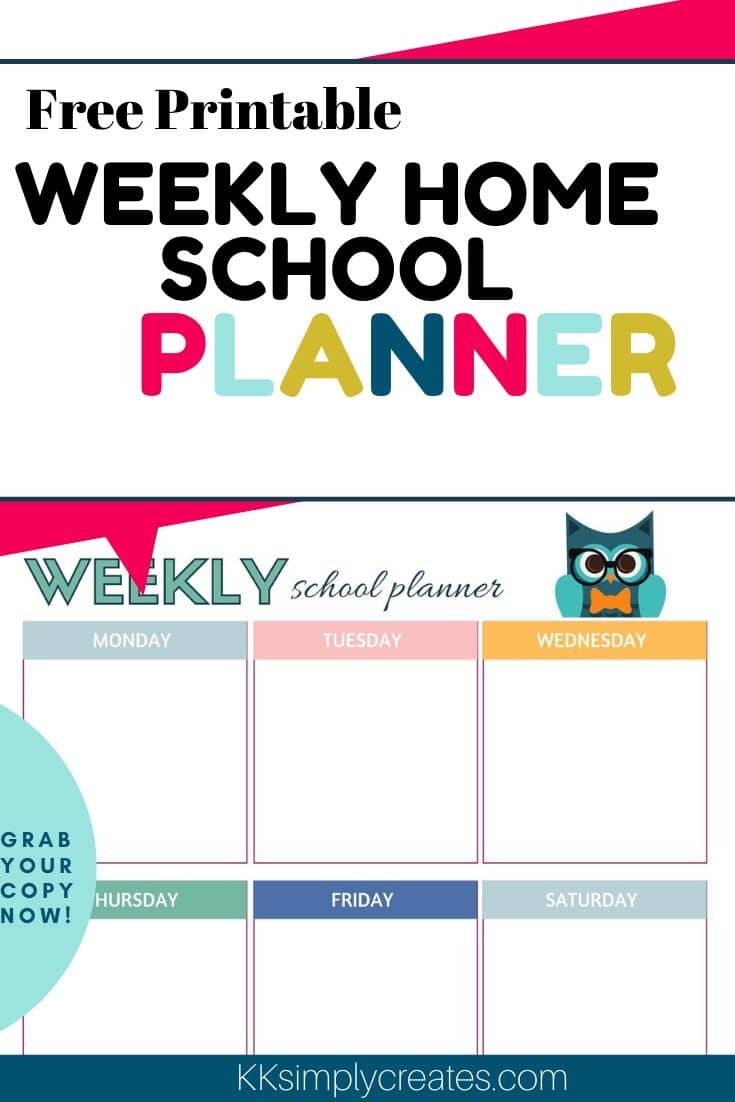 free printable weekly home school planner maker beautiful