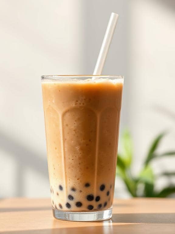 People sit near water in a japanese garden.