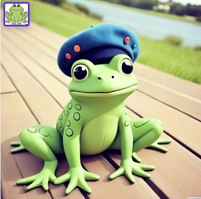 hipster frog