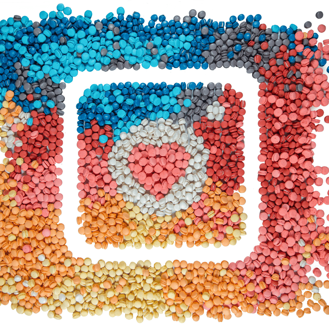an instagram logo with a purple background