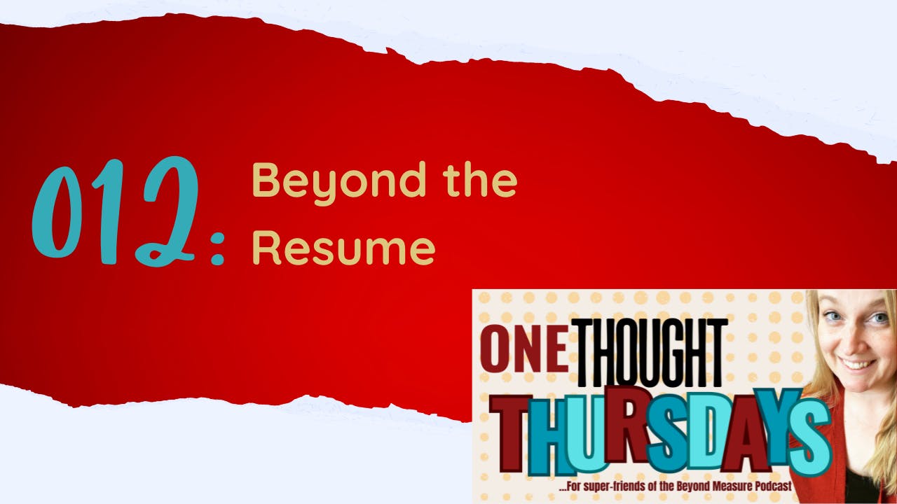 012: Beyond the Resume