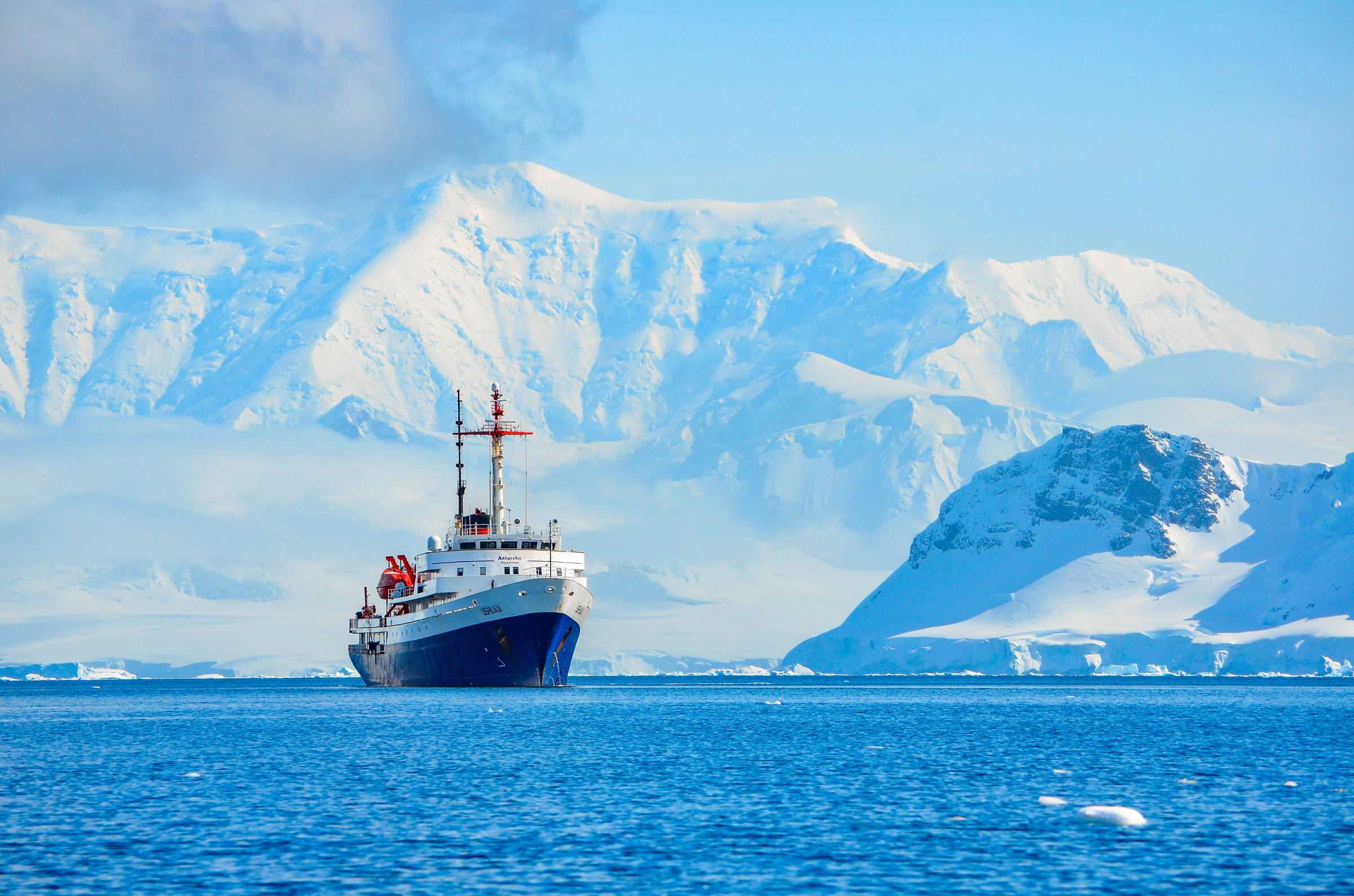 MV Ushuaia in Paradise Bay, Antarctica