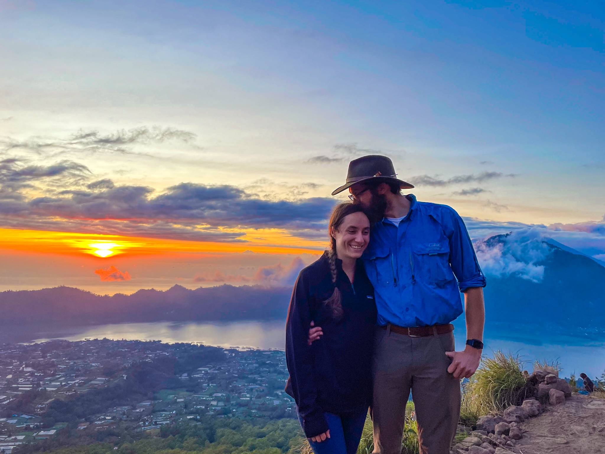 Pete and Perry at the top of Mt. Batur