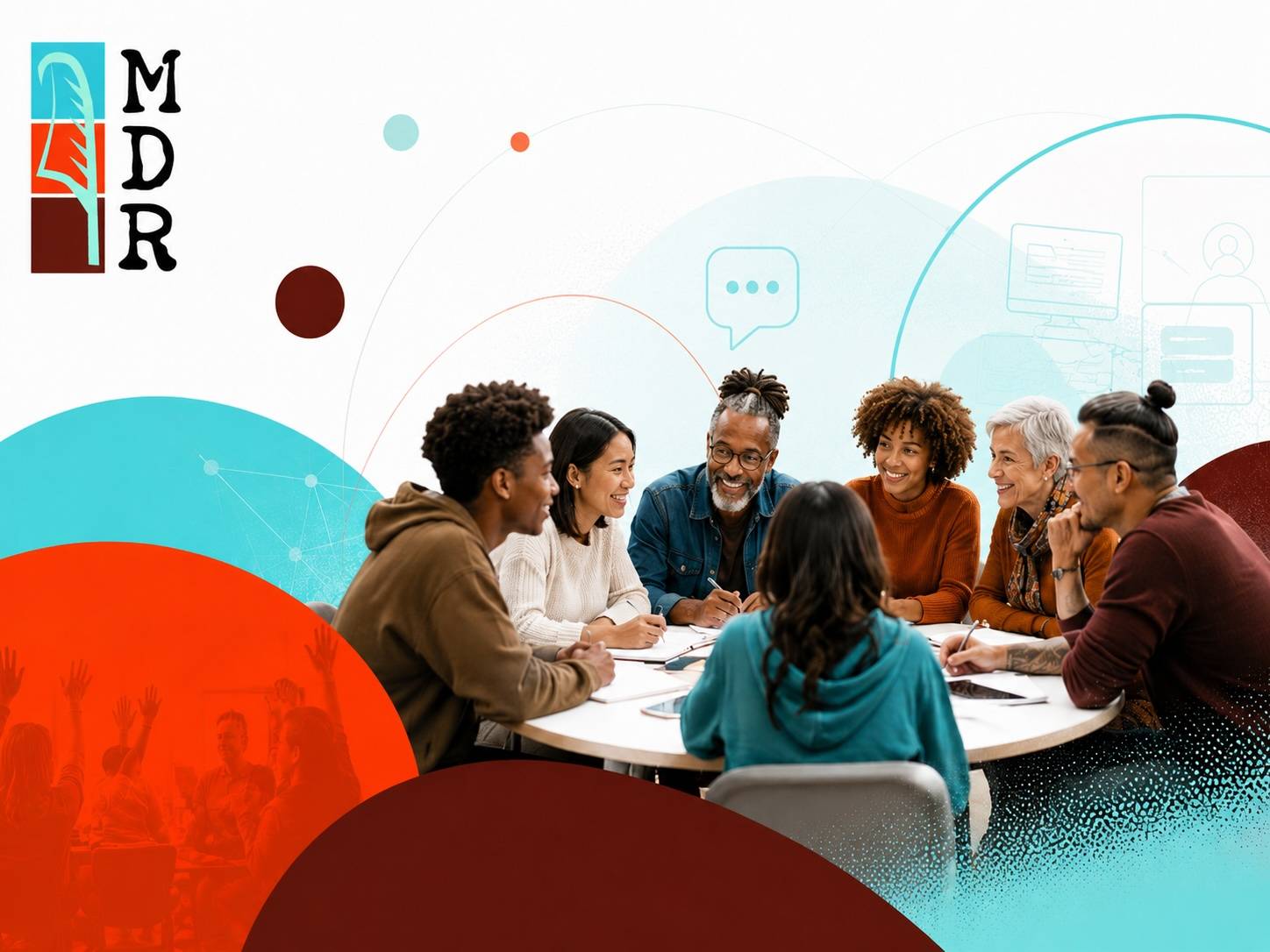 Intergenerational round table discussion on youth well-being in digital spaces.