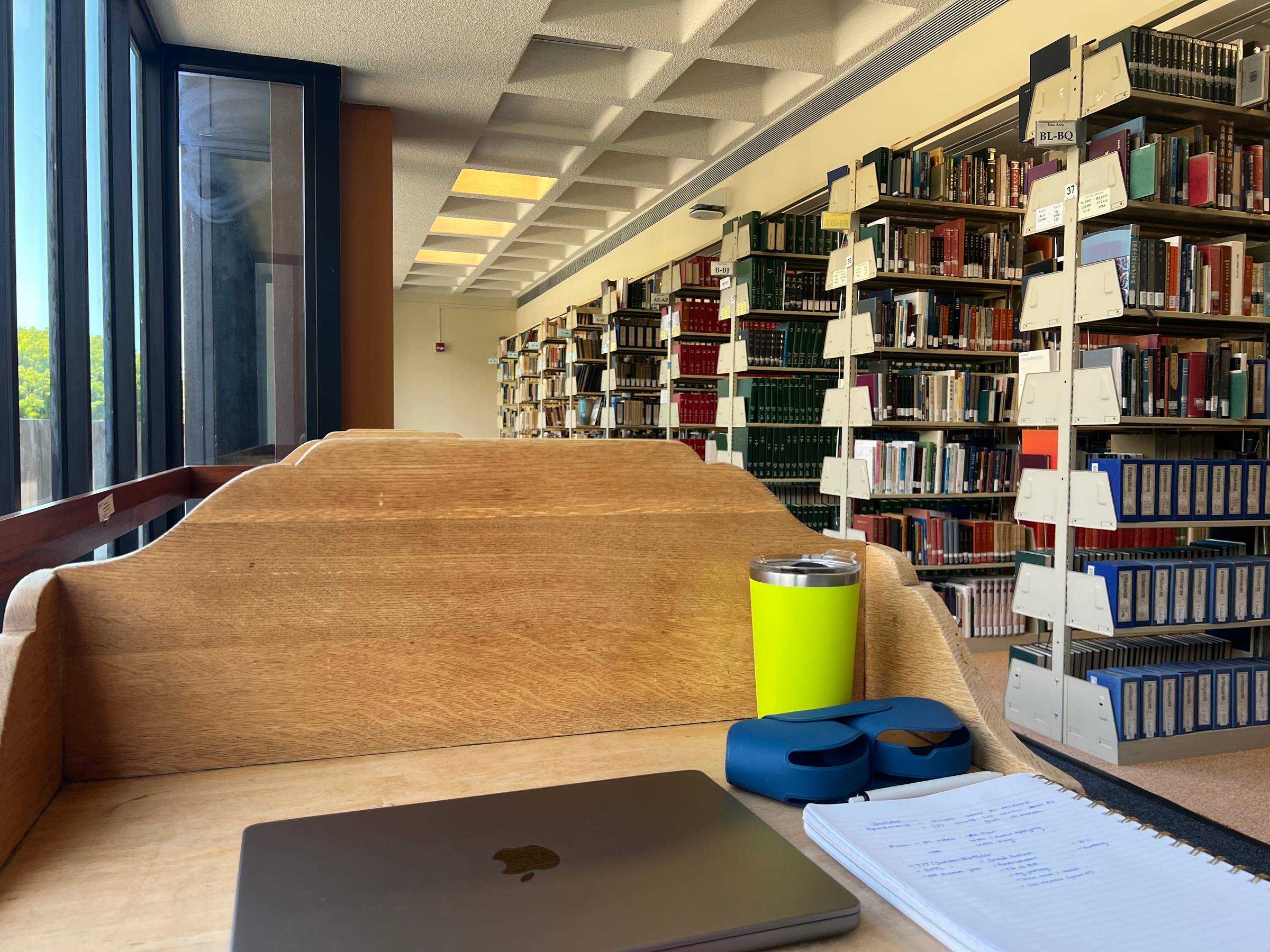 Someone is looking at old paper.