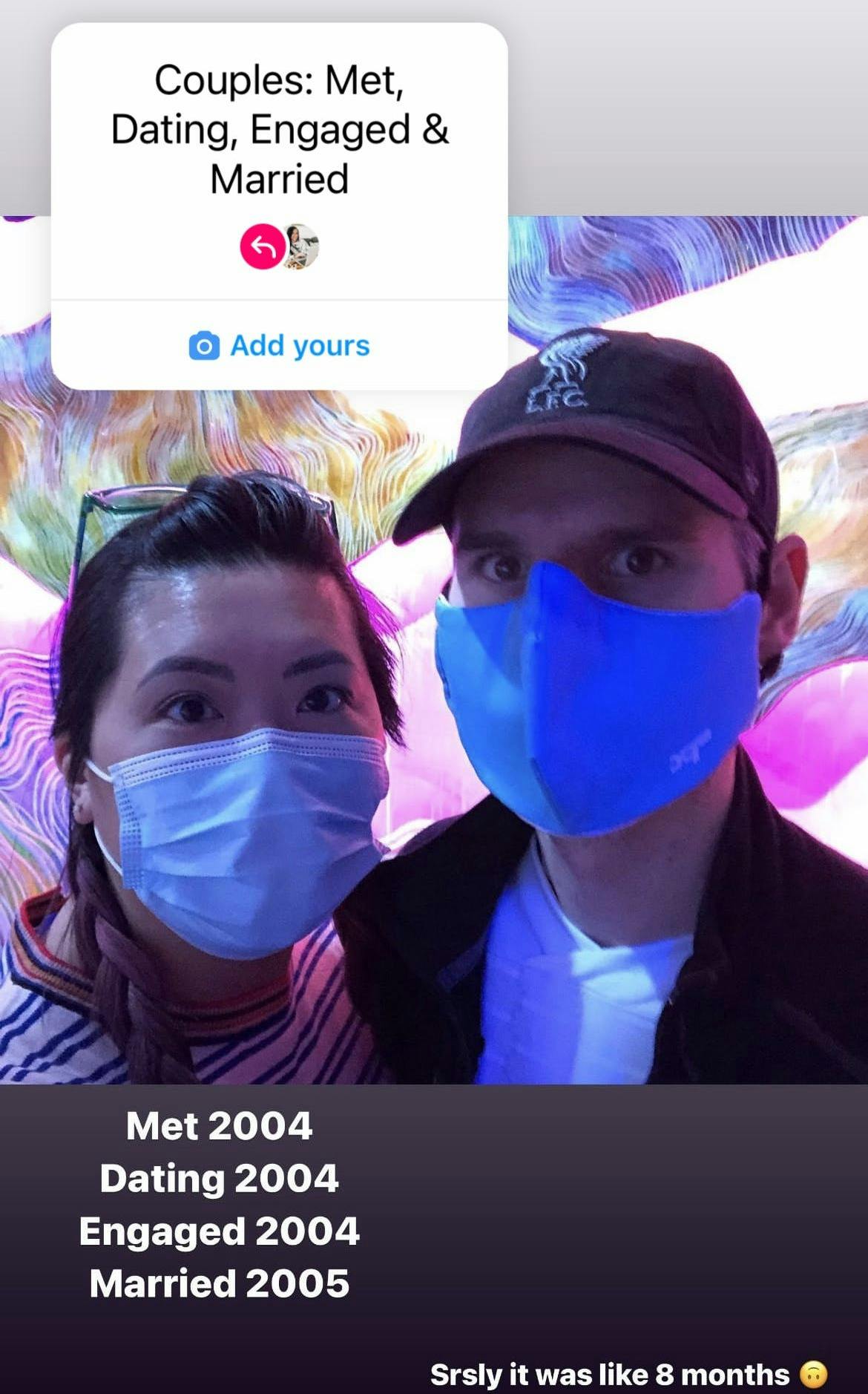 A masked couple pose for a selfie inside the magical experience that is Meow Wolf Convergence Station