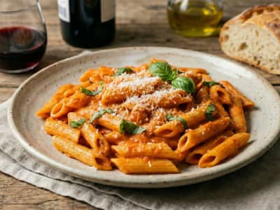 plate of penne alla vodka