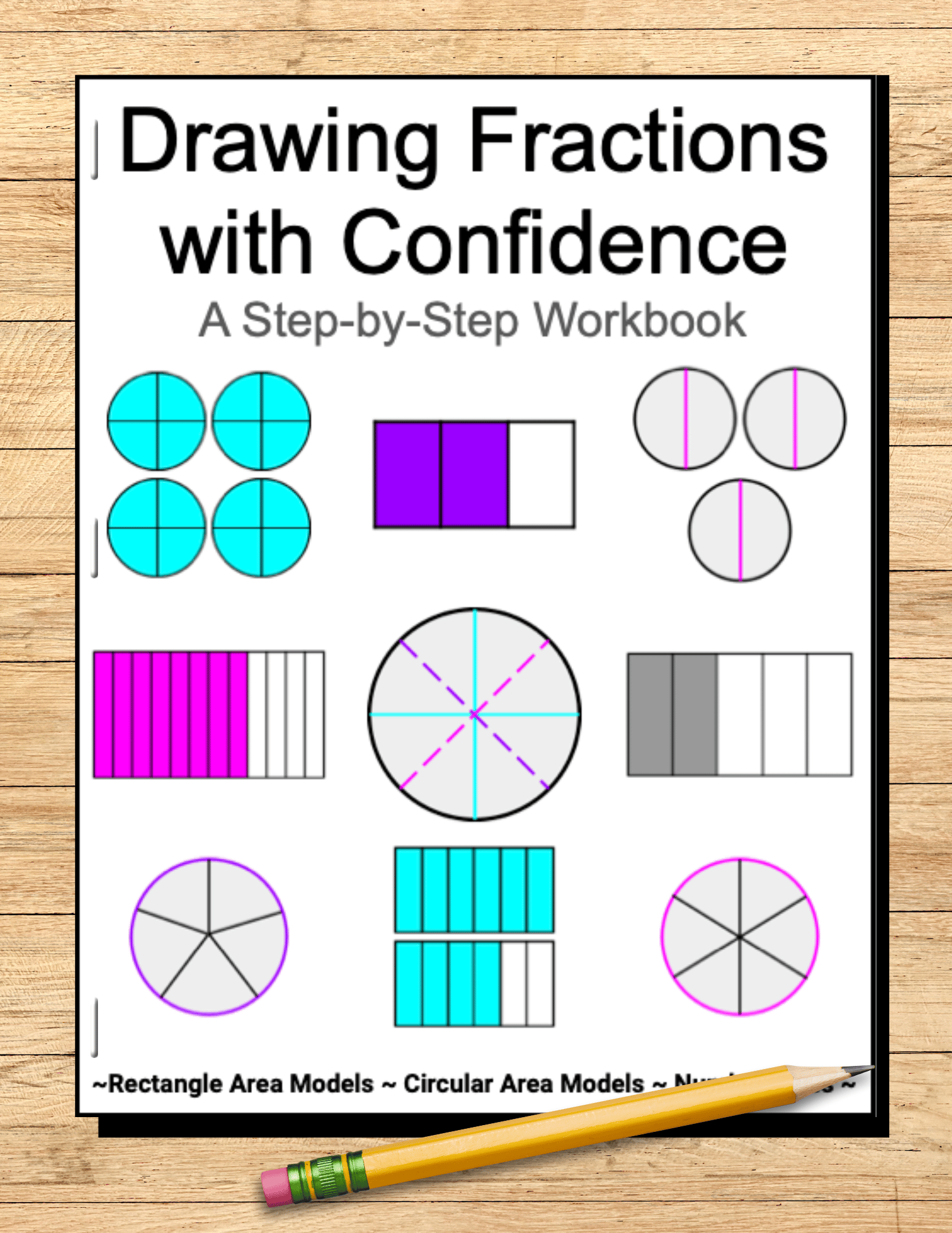 How to Draw Fractions Practice Workbook: A Step by Step Guide on Using ...