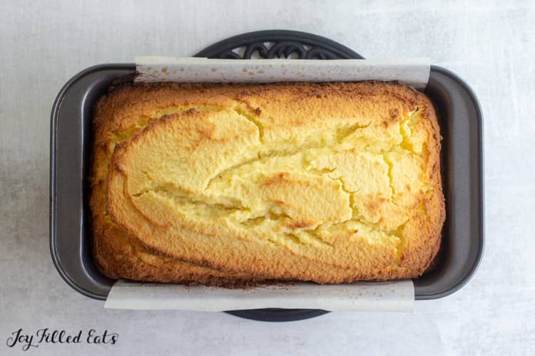 lemon pound cake in pan