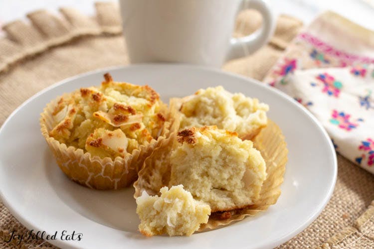 coconut flour muffin on plate