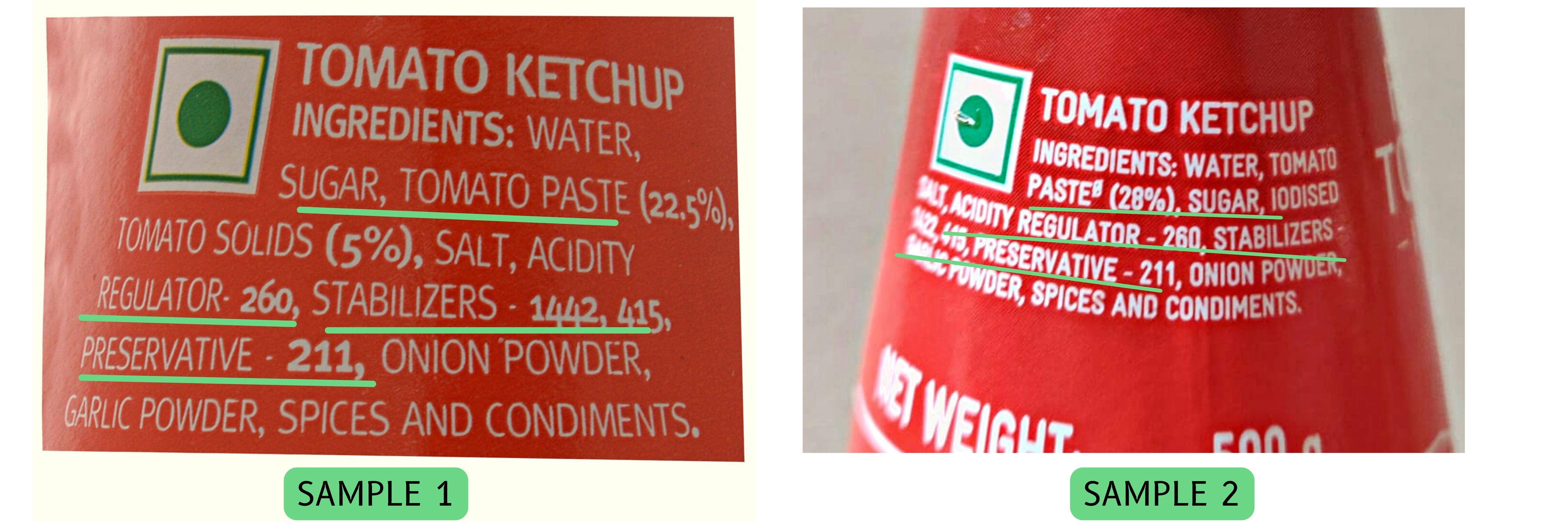 Ketchup Ingredients