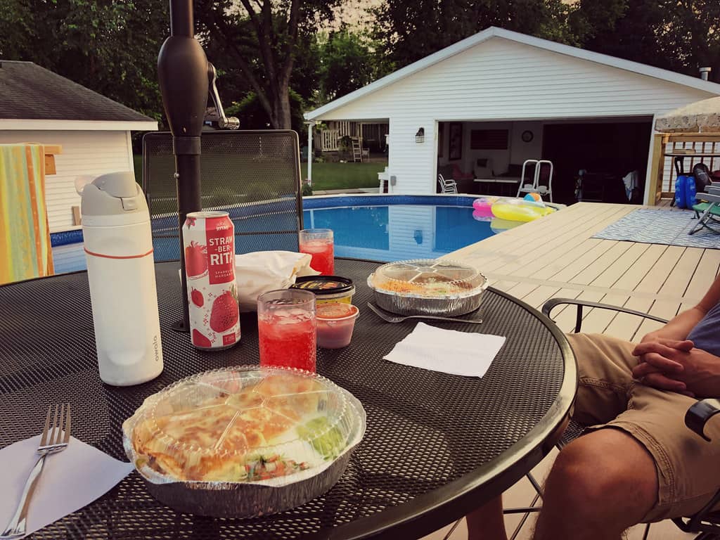 date night by the pool