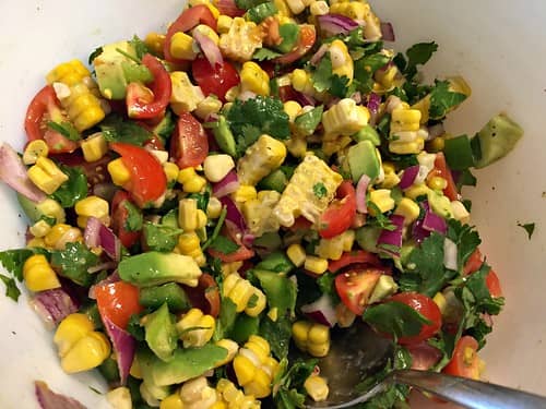 grilled corn tomato salad