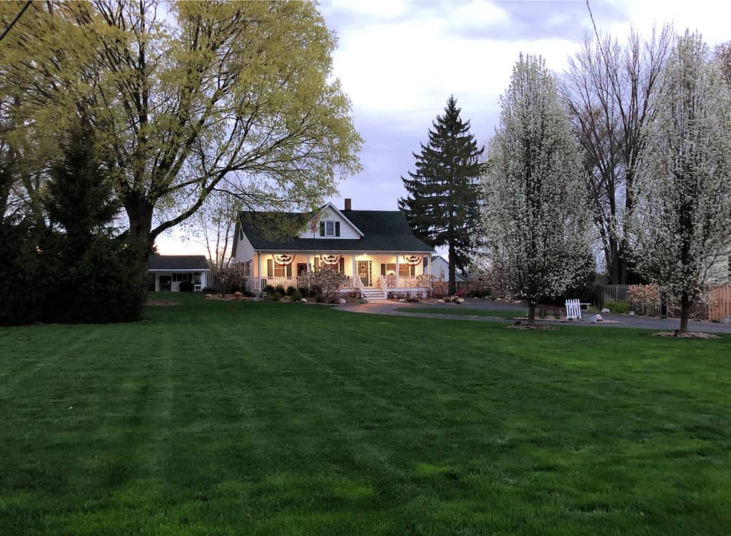 farmhouse in the spring