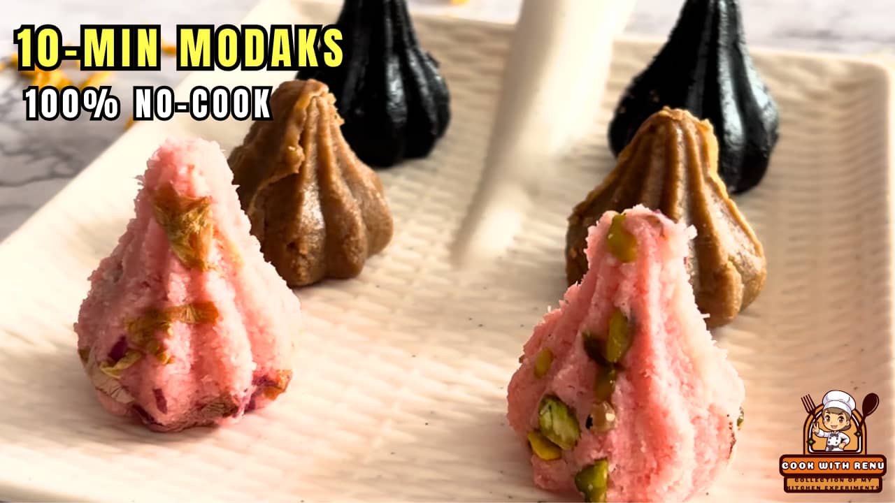 Image showing 3 different types of modaks