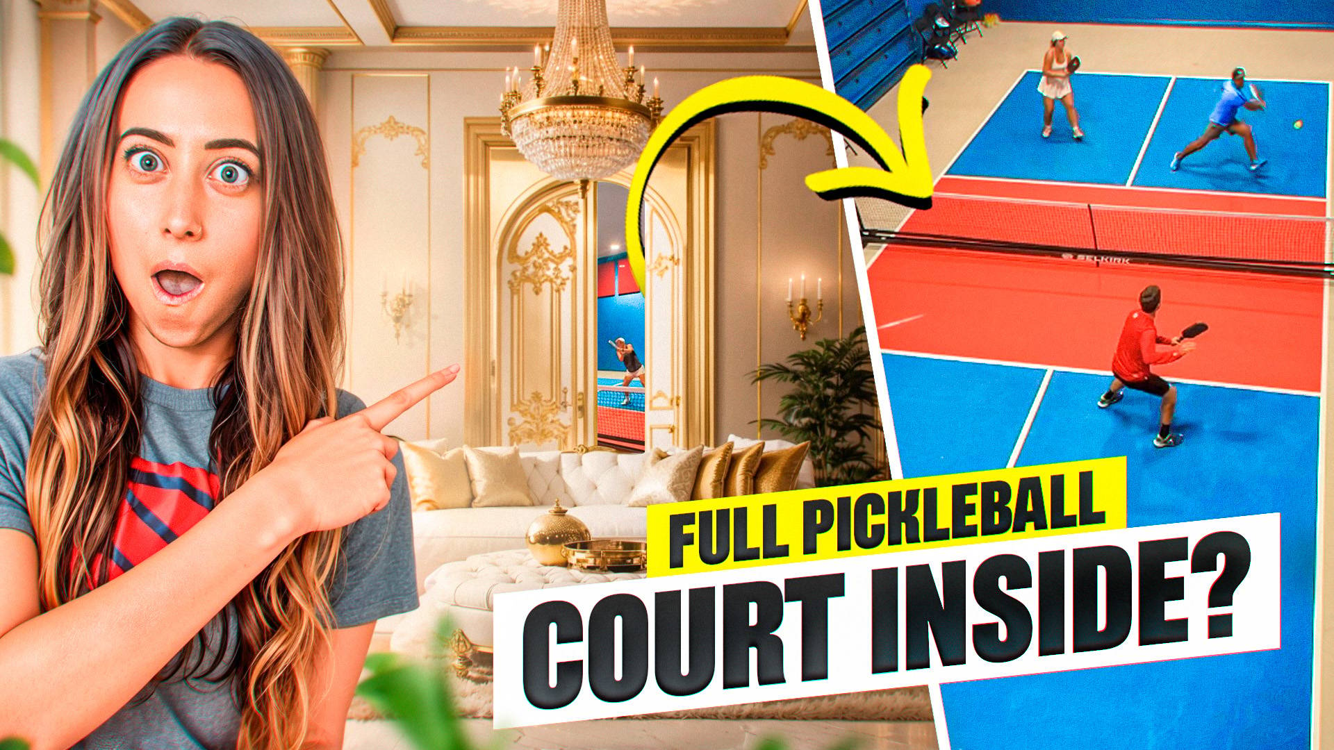 indoor pickleball court house tour