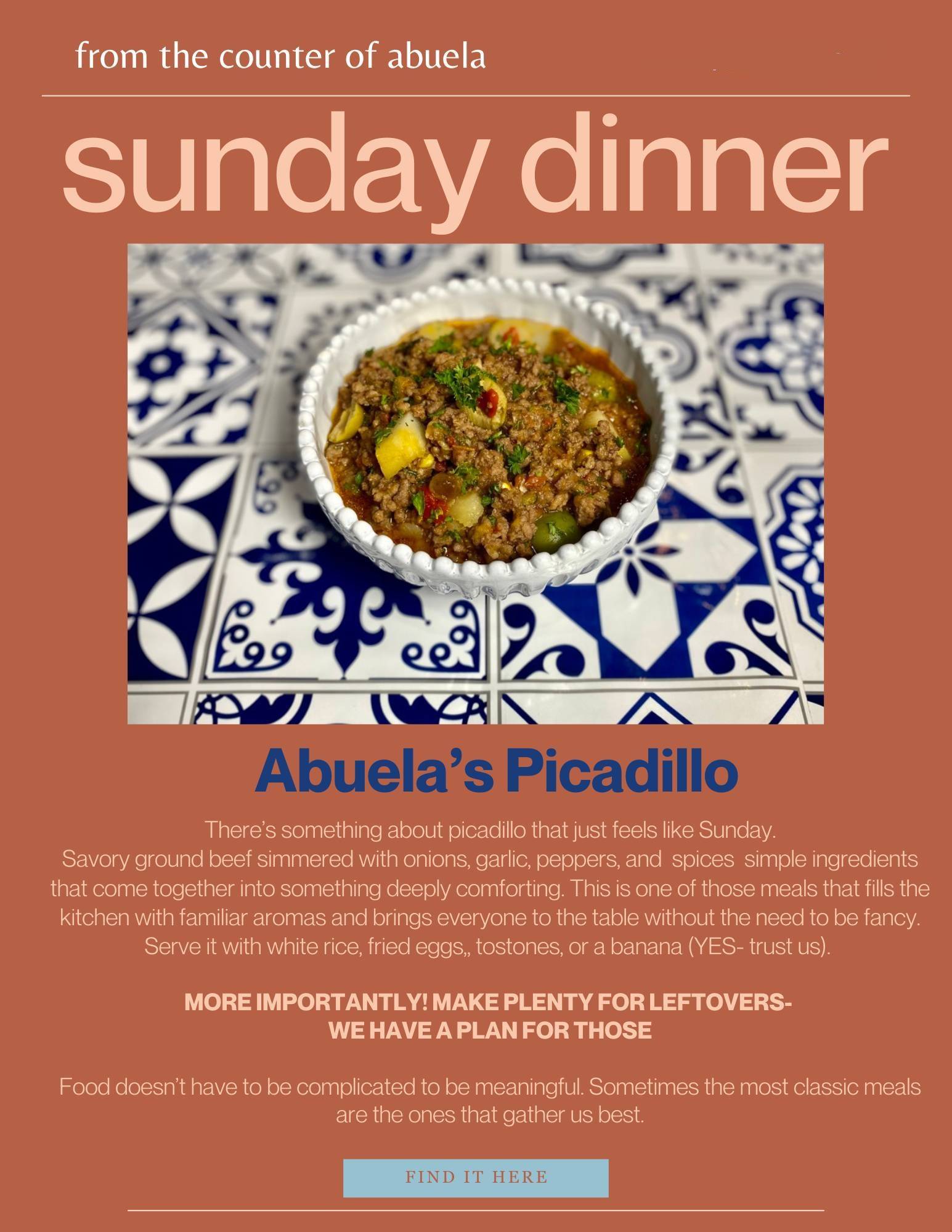 Picadillo for Sunday Dinner!