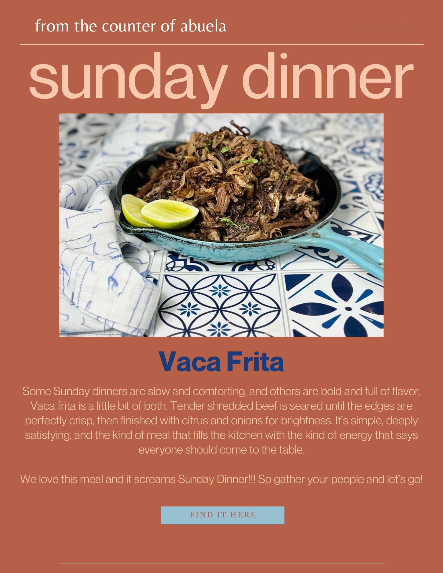 sunday dinner: cuban vaca frita!