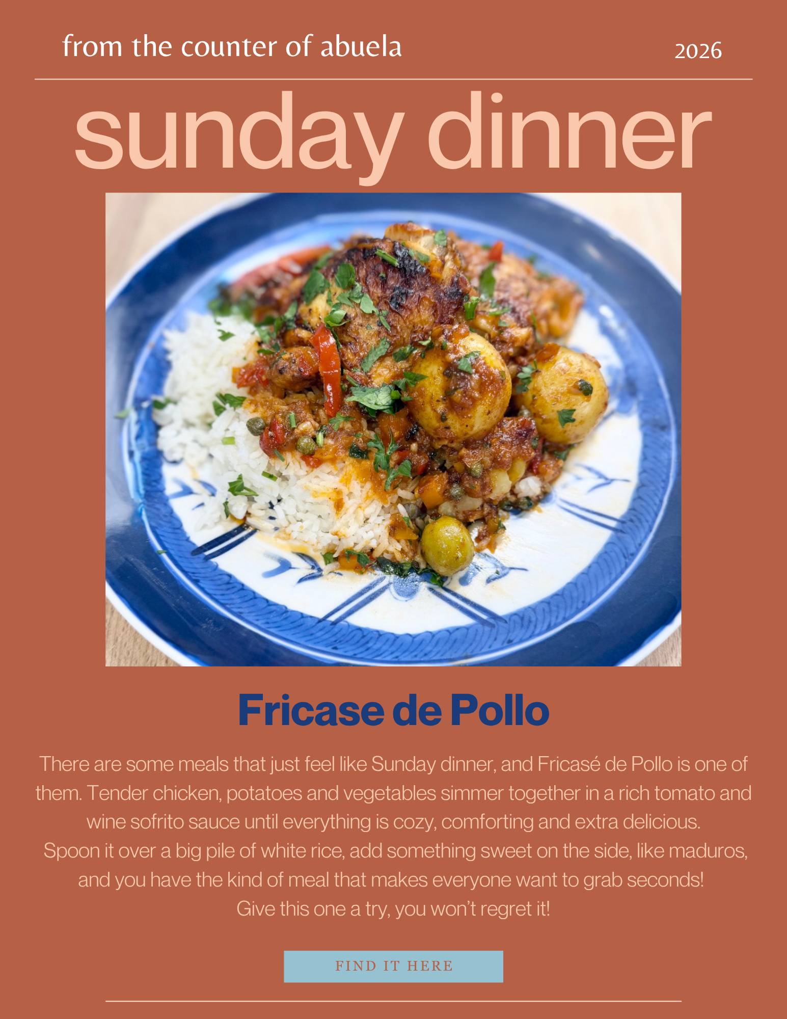 Fricase de Pollo for Sunday Dinner!