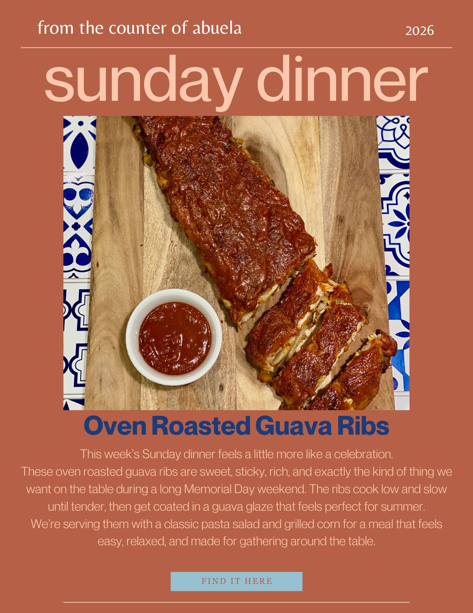 sunday dinner memorial style