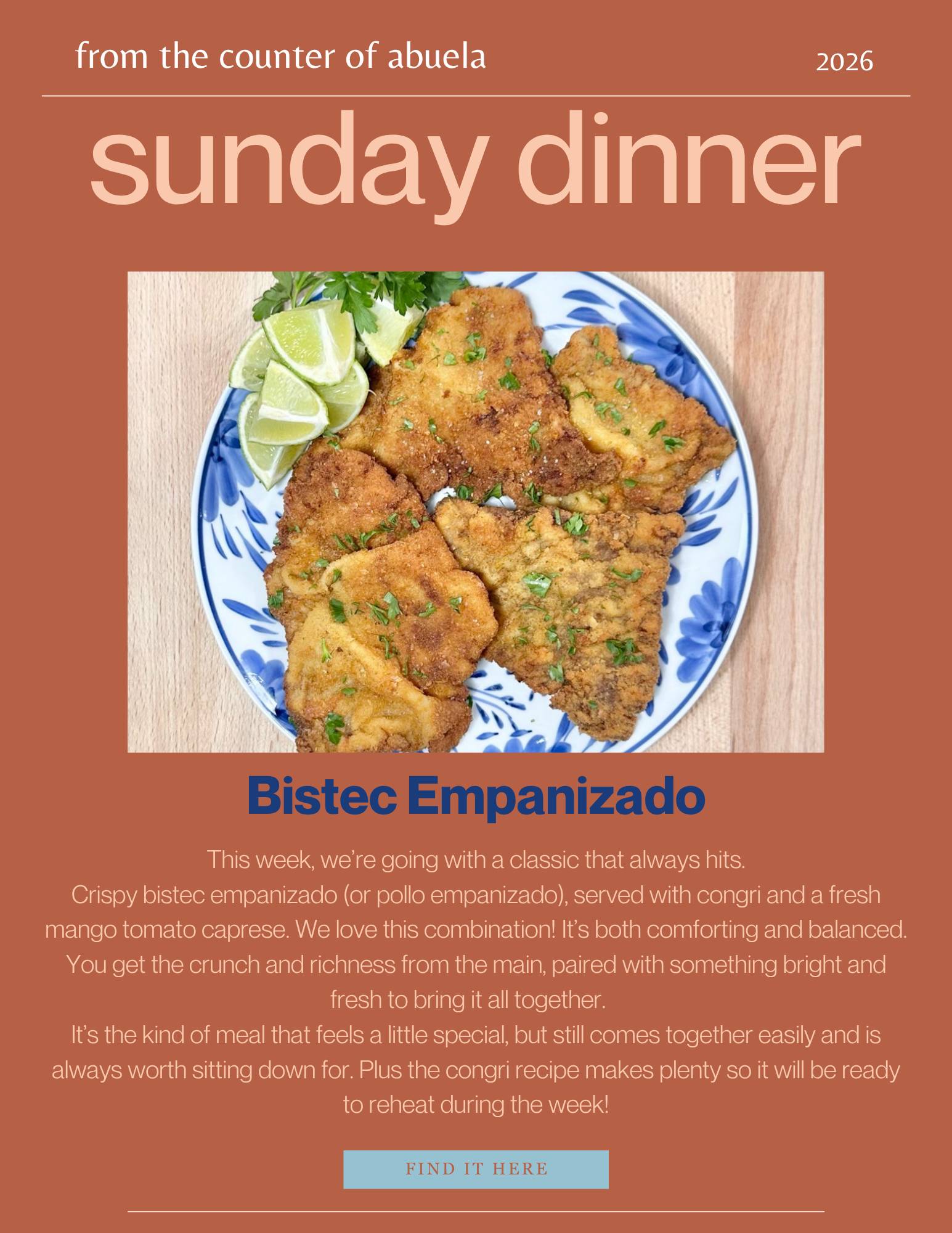 Bistec Empanizado for Sunday Dinner