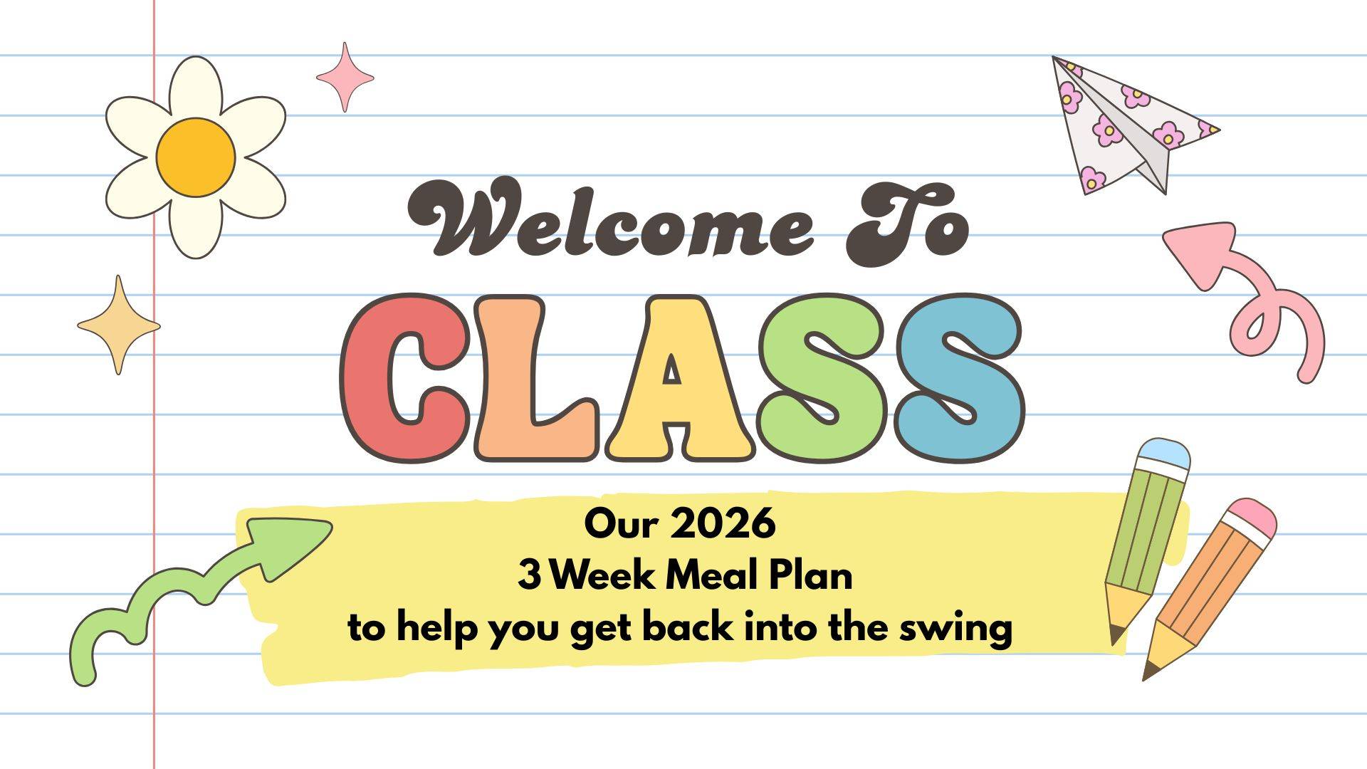 A 3 week meal plan to help make weeknights easy!