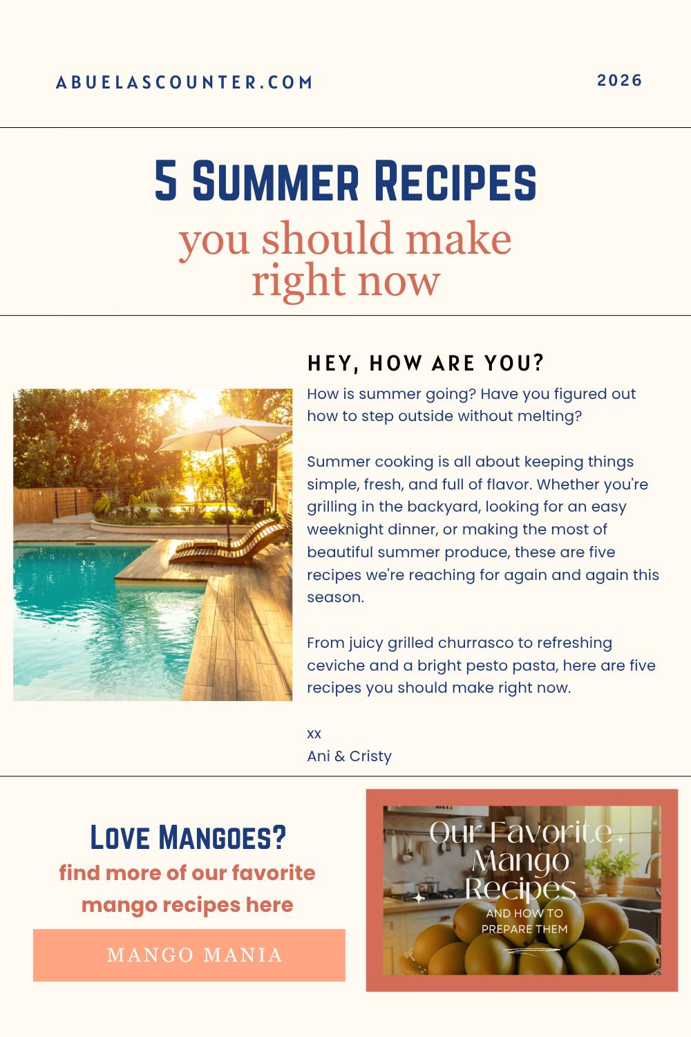 5 summer recipes we are loving!