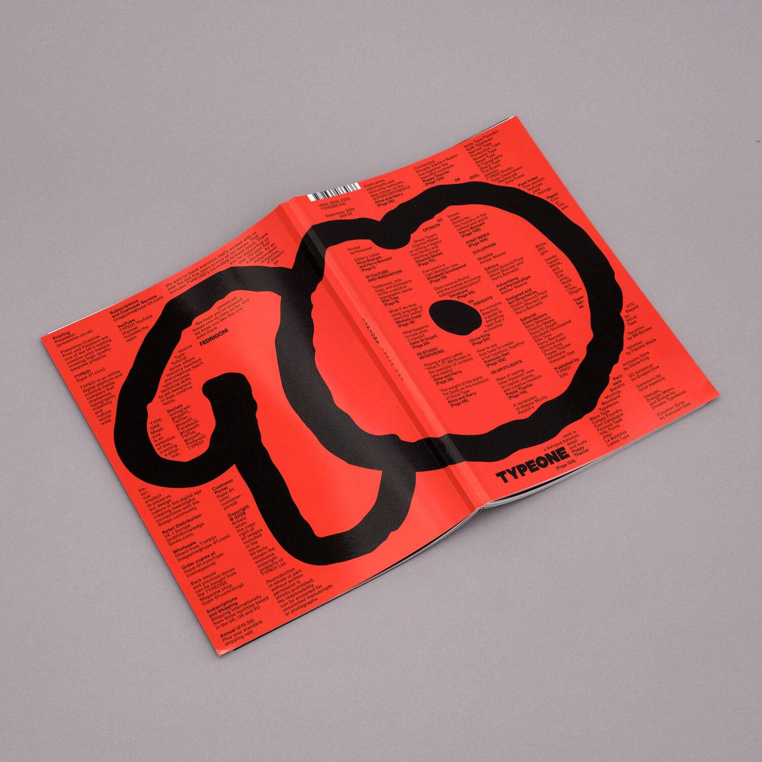 Type one magazine red cover with the number 10